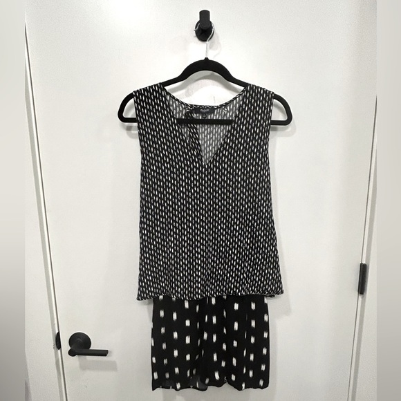 Madewell multi pattern short romper with open back, size L. - Picture 1 of 8